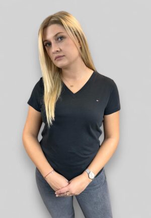 czarna koszulka tommy hilfiger