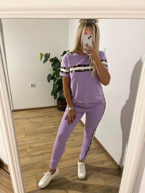komplet dresowy fioletowy